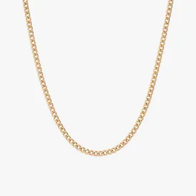 2MM Solid Gold Curb Link Chain
