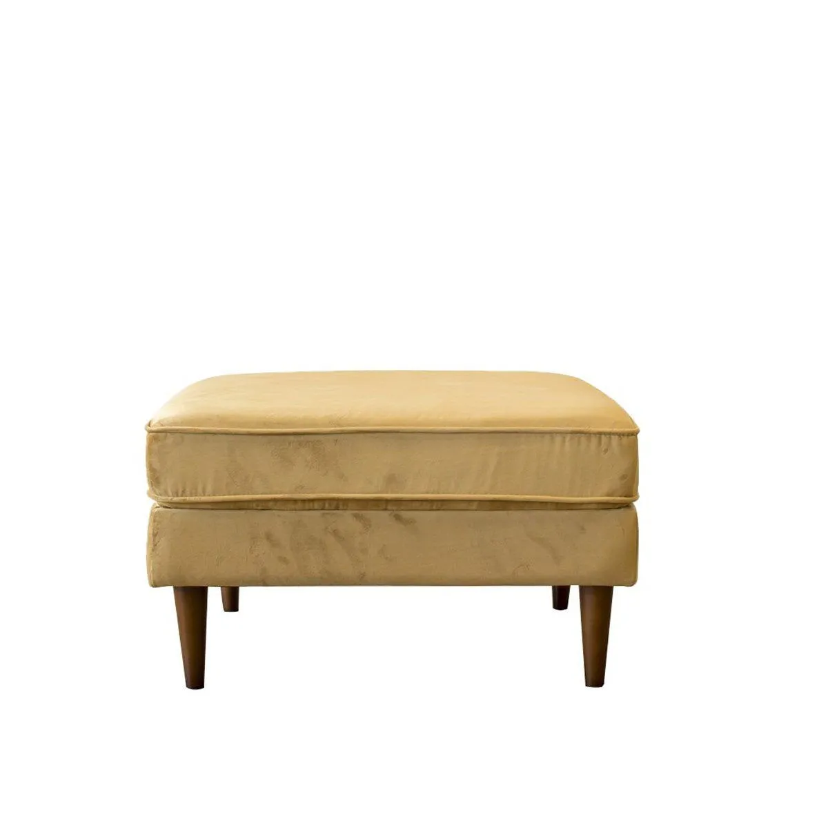 Amber - Square Upholstered Ottoman Linen by Couch.com