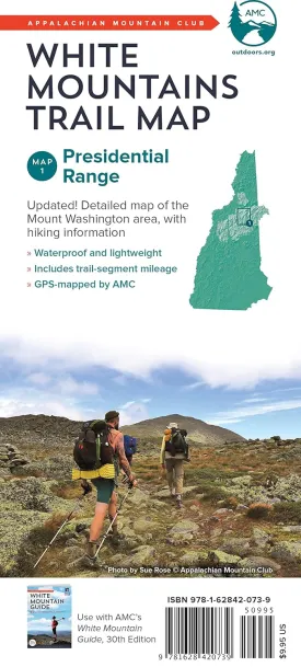 AMC White Mountains Trail Map 1: Presidential Range (Appalachian Mountain Club White Mountains Trail Map) Map  Folded Map, June 23, 2017