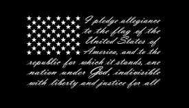 American Flag Pledge of Allegiance Vinyl Truck Window Sticker Decal (17" x 29")