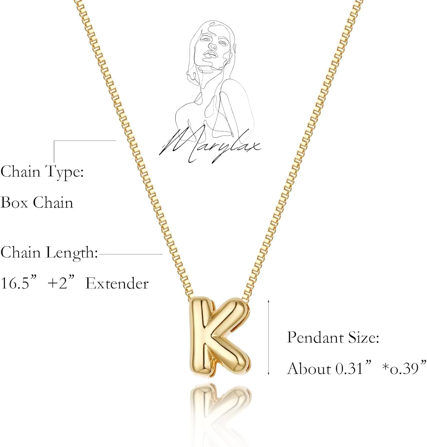 Bubble Gold Letter Necklace for Women, 14k Gold Plated Balloon Initial Necklace, Dainty Gold Necklace for Women, Personalized Bubble Pendant Name Necklace, Fashion Accessories Trendy Jewelry