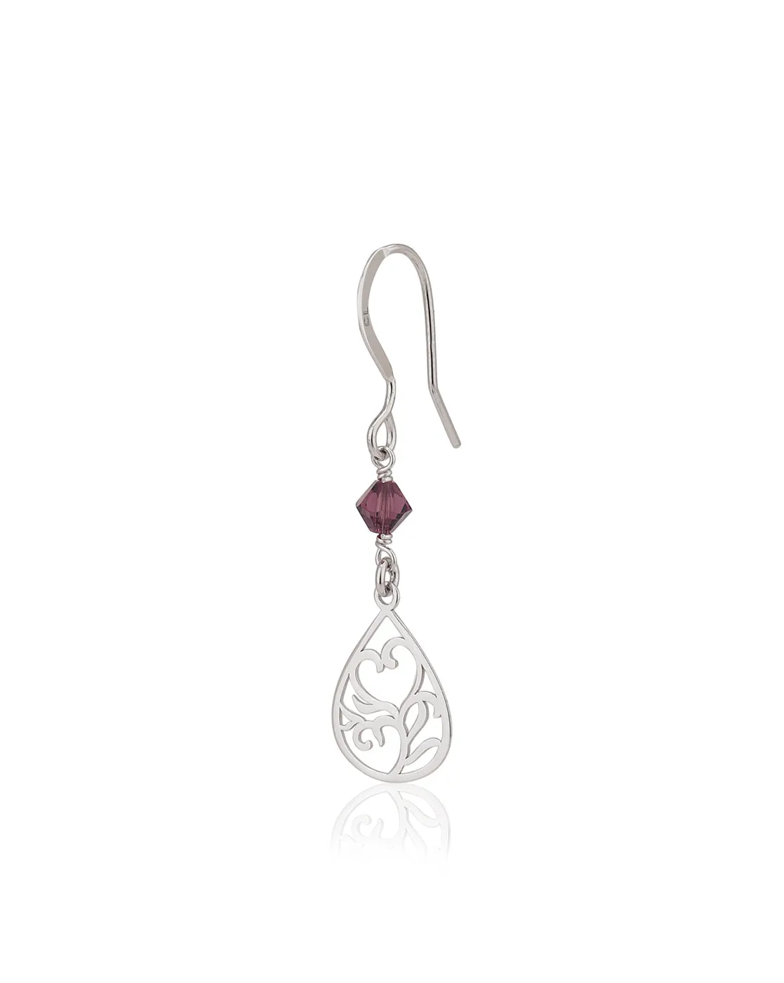 Carlton London 925 Sterling Silver Rhodium Plated Cz Drop Earring For Women