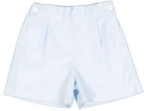 Charming Blue Velvet Shorts