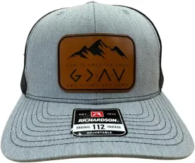 Christian Jesus Cross God Religious Faith Hats for Men Women Dad God is Greater Than The Highs and Lows Patch Snapback Trucker Hat Richardson 112 Black