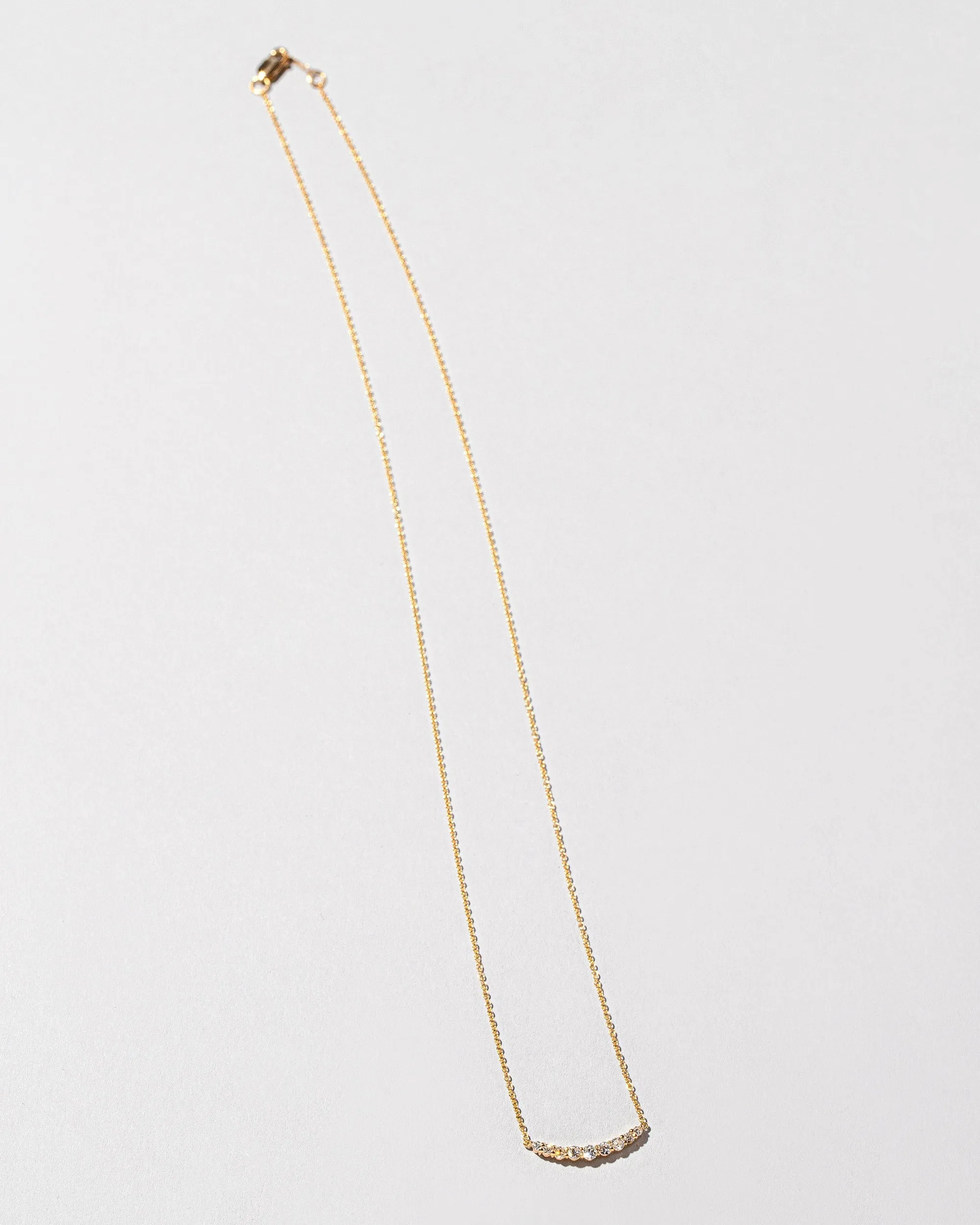 Crescent Necklace - White Diamond