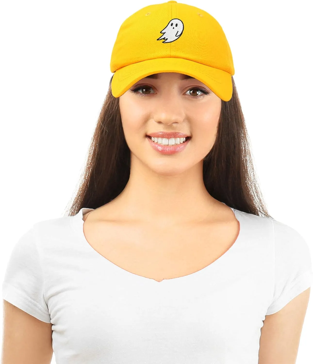 DALIX Ghost Embroidered Mens Womens Cotton Dad Hat Baseball Cap Adjustable