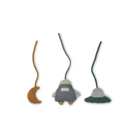 Liewood Grace Playgym Accessories 3 pack - Space Whale Blue Multi Mix