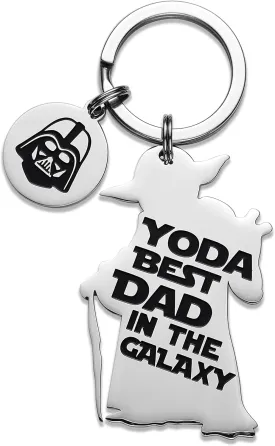 Melix Home Yoda Best Dad Ever Keychain Star Wars Gifts