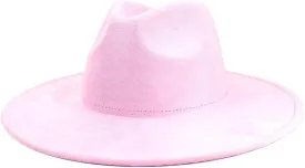 Men Classic Fedora-Hat Leather Fedorahat Men's Women's Concave Top Retro Wide Brimmed Wide Brimmed Panama Hat