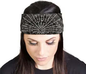 Milwaukee Leather | Bling Designed Wide Headbands-Headwraps for Women Biker Bandana