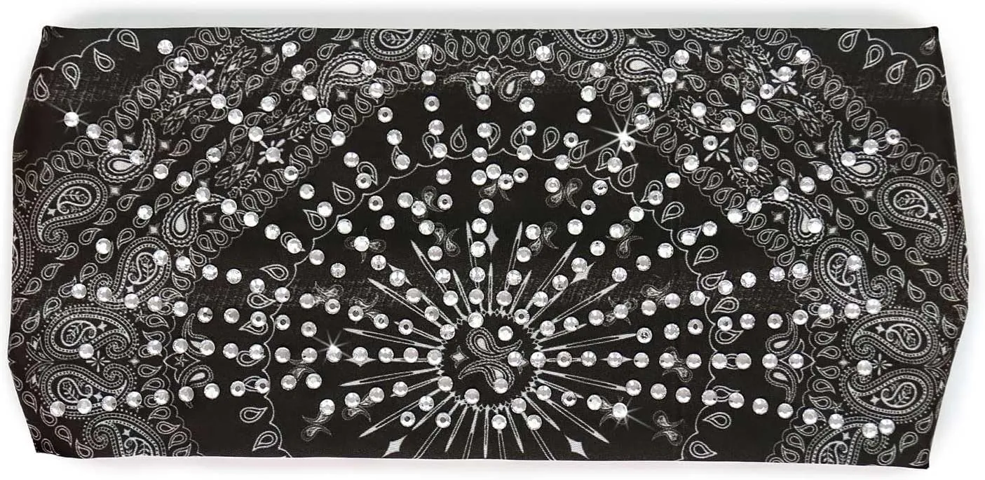 Milwaukee Leather | Bling Designed Wide Headbands-Headwraps for Women Biker Bandana