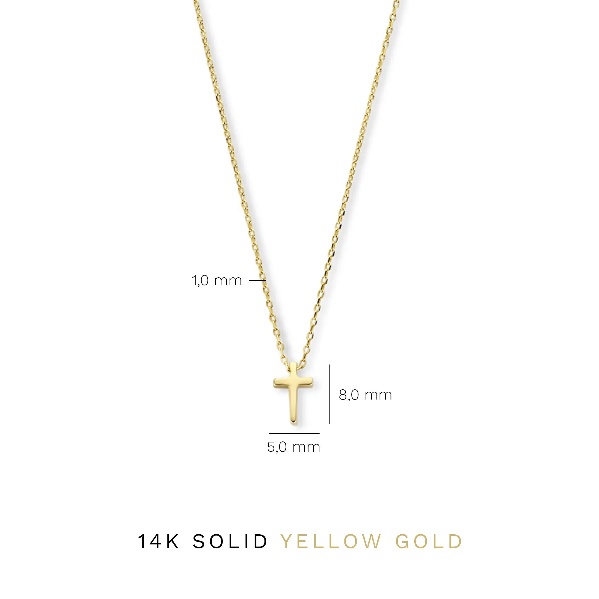 Monceau Solange 14 karat gold necklace with cross