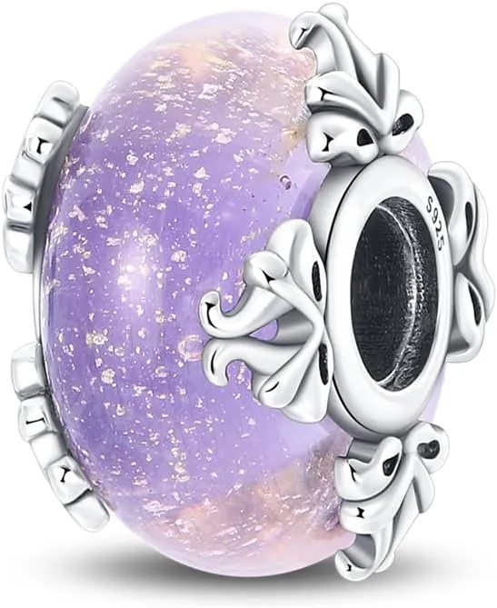 Pandach Murano Glass 925 Sterling Silver Charms for Bracelets Colour Changing Beads for Women Jewelry Gifts