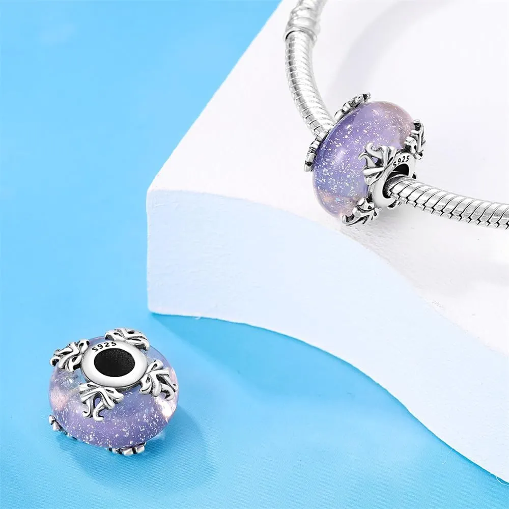 Pandach Murano Glass 925 Sterling Silver Charms for Bracelets Colour Changing Beads for Women Jewelry Gifts