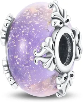 Pandach Murano Glass 925 Sterling Silver Charms for Bracelets Colour Changing Beads for Women Jewelry Gifts