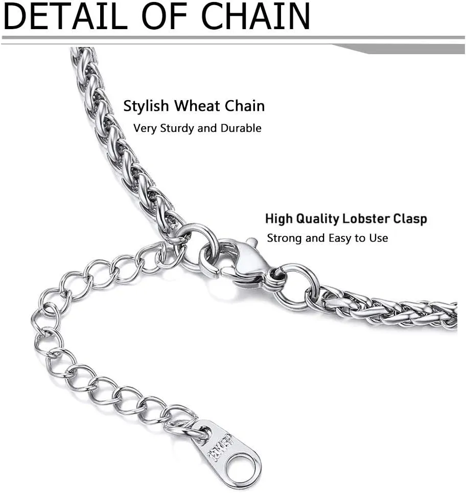 PROSTEEL 316L Stainless Steel 3D Football/Basketball/Volleyball/Baseball/Rugby Ball Cool Necklaces for Men, Sports Players Favors Jewelry, 22inch, Come with Box