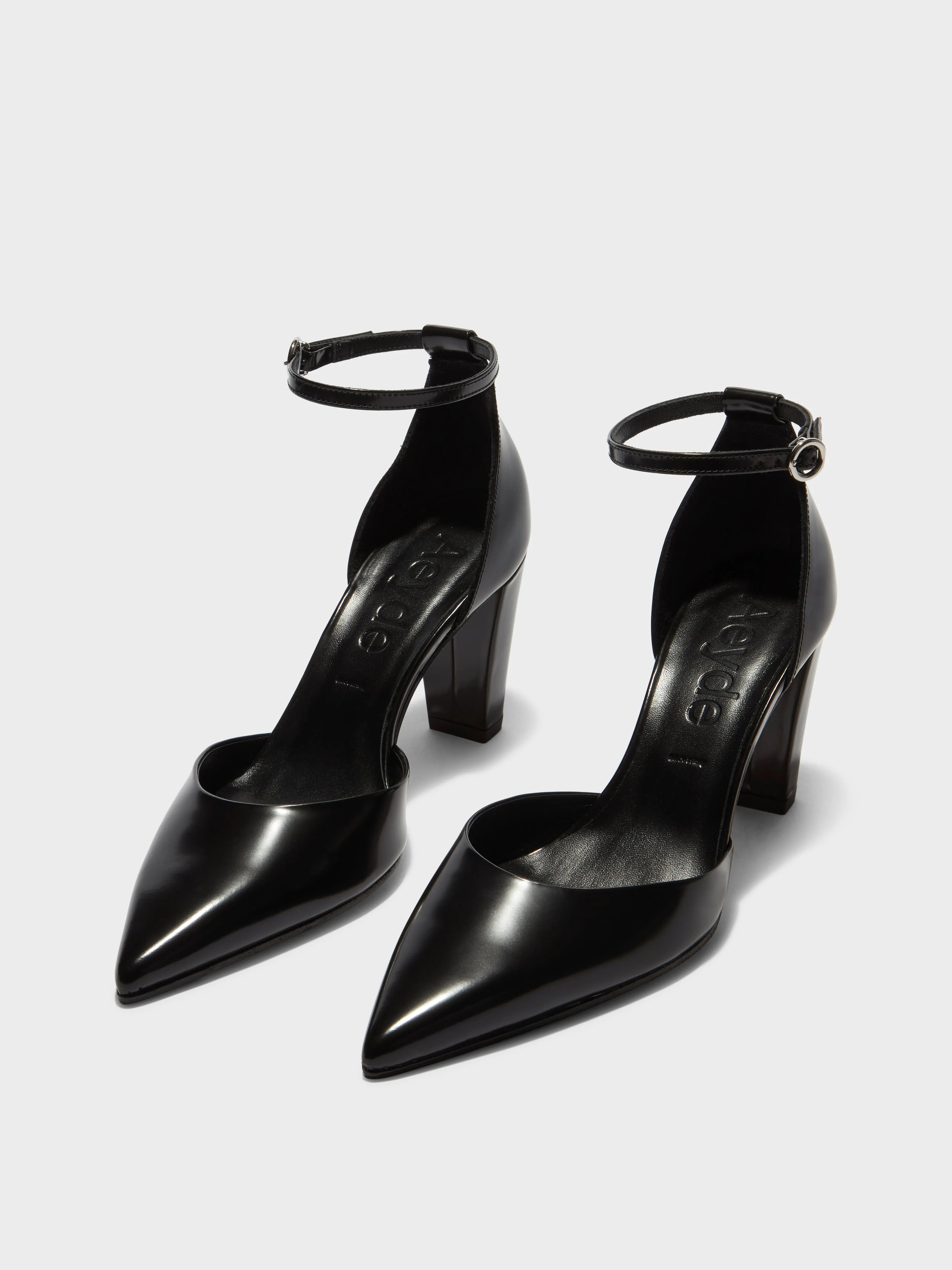 Rissa Leather Ankle-Strap Pumps