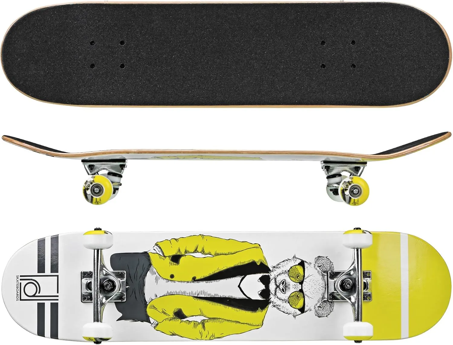 Roller Derby Deluxe Series Complete Skateboard for Beginners, Kids, Teens and Adults