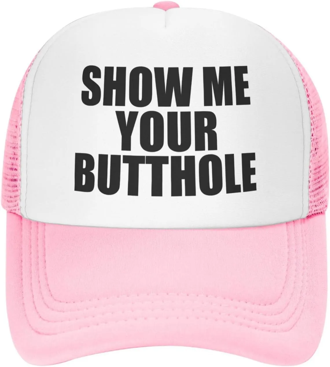 Show Me Your Butthole Funny Hat Unisex Adult Trucker Caps Fishing Adjustable Cap Classic Sport Hats Black