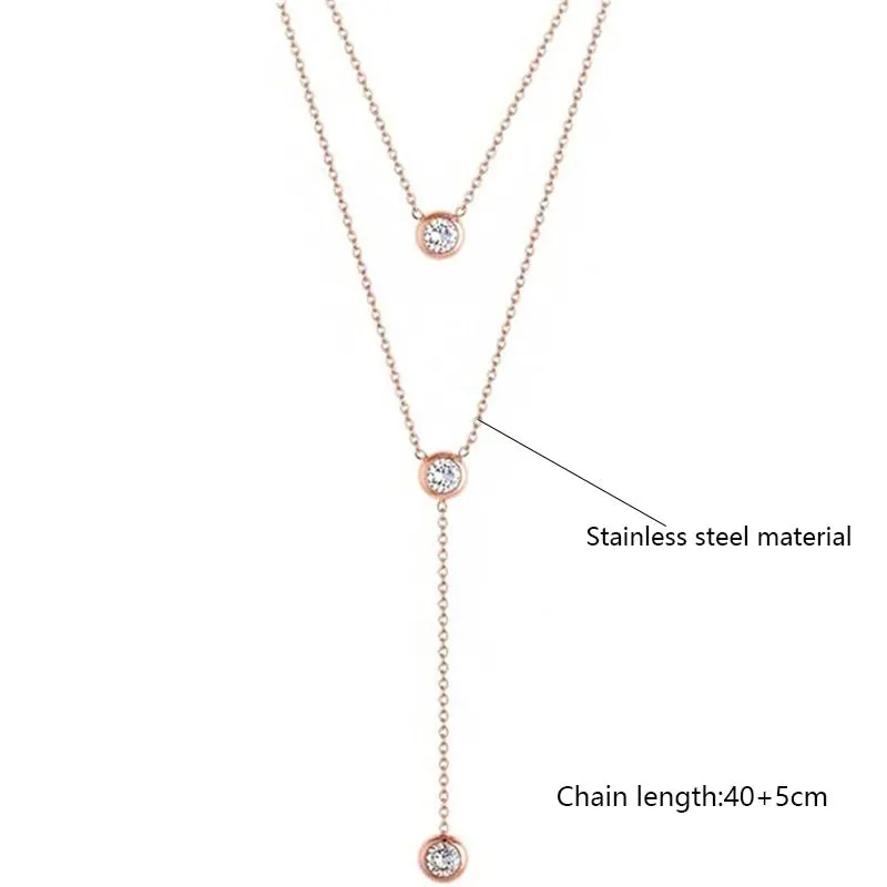SISSLIA Stainless Steel Hollow Necklace Fashion Long Geometric Sweater Chain Women Necklace Jewelry For Women