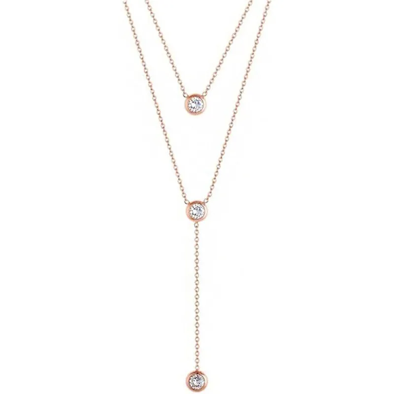 SISSLIA Stainless Steel Hollow Necklace Fashion Long Geometric Sweater Chain Women Necklace Jewelry For Women