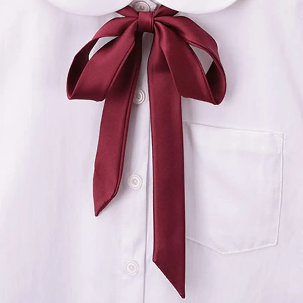 SYAYA Womens Bow Tie, Ladies Self Tie Long Bowtie - Ribbon Choker for Lady Uniform or Cosplay T-shirt for Graduation W-B-T1