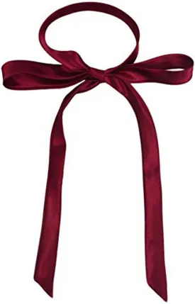 SYAYA Womens Bow Tie, Ladies Self Tie Long Bowtie - Ribbon Choker for Lady Uniform or Cosplay T-shirt for Graduation W-B-T1
