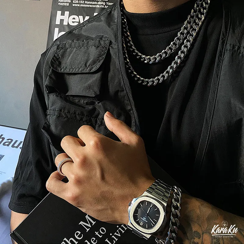 Titanium Cuban Chain Necklace