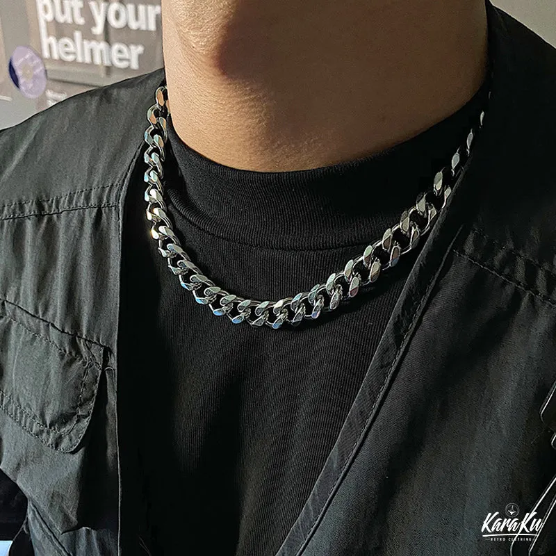 Titanium Cuban Chain Necklace