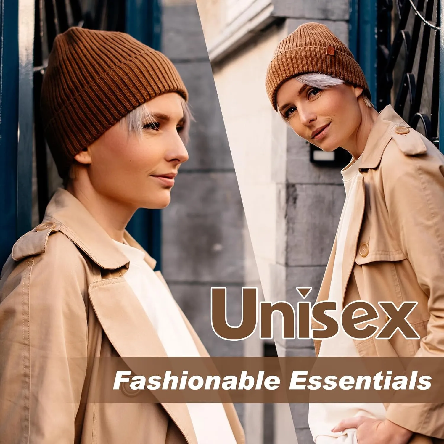 TOP-EX Oversized M L XL XXL 100% Merino Wool Beanie with Fleece Lining Cold Weather Winter Hat Big Head