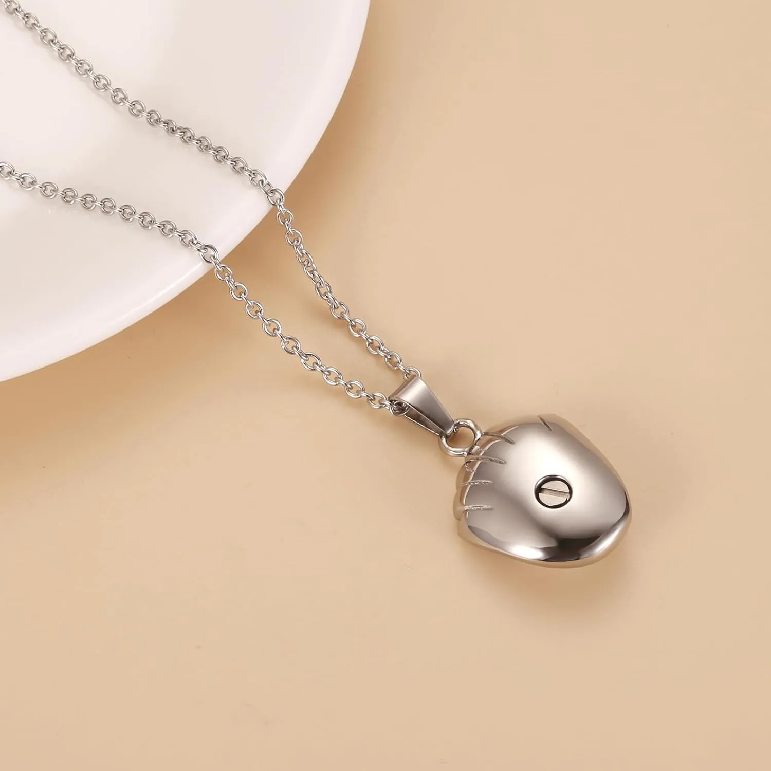 Urn Pendant For Ashes Stainless Steel Baseball Glove Cremation Necklaces For Women Men Sport Memorial Jewelry Keepsake Gifts