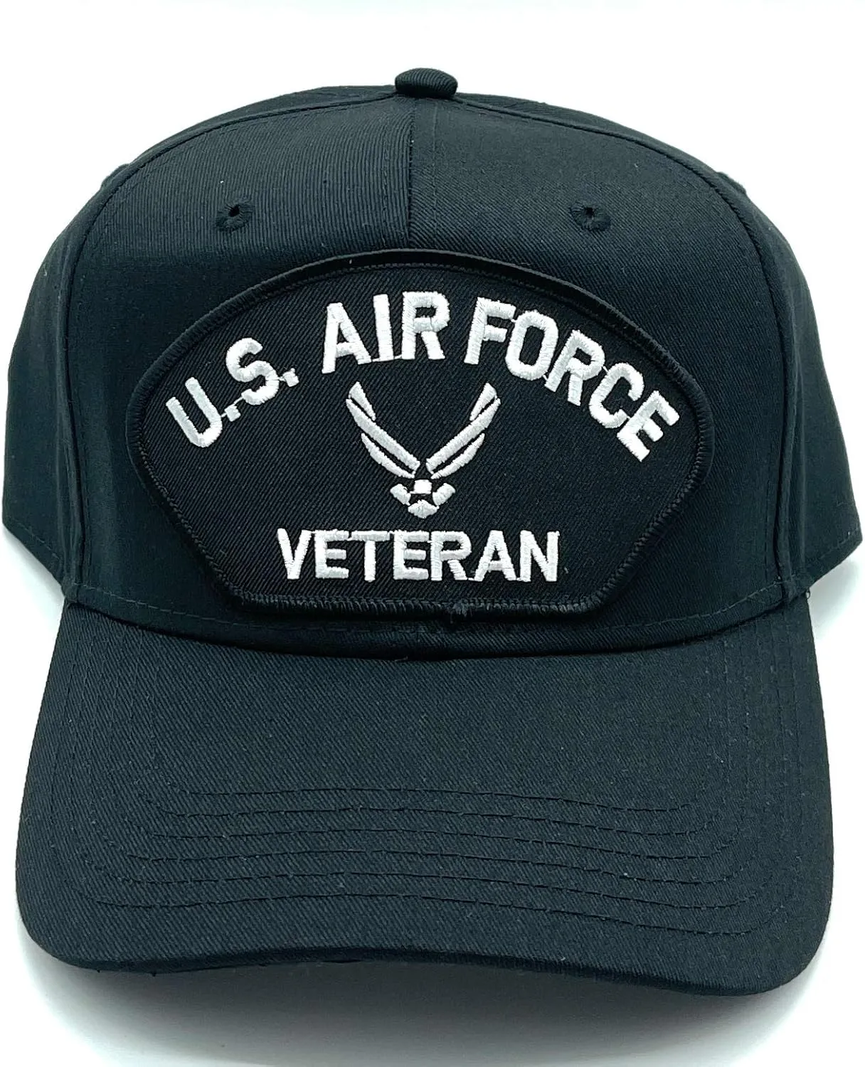 US Air Force Veteran Silver Patch Adjustable Baseball Cap
