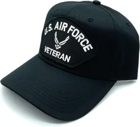 US Air Force Veteran Silver Patch Adjustable Baseball Cap