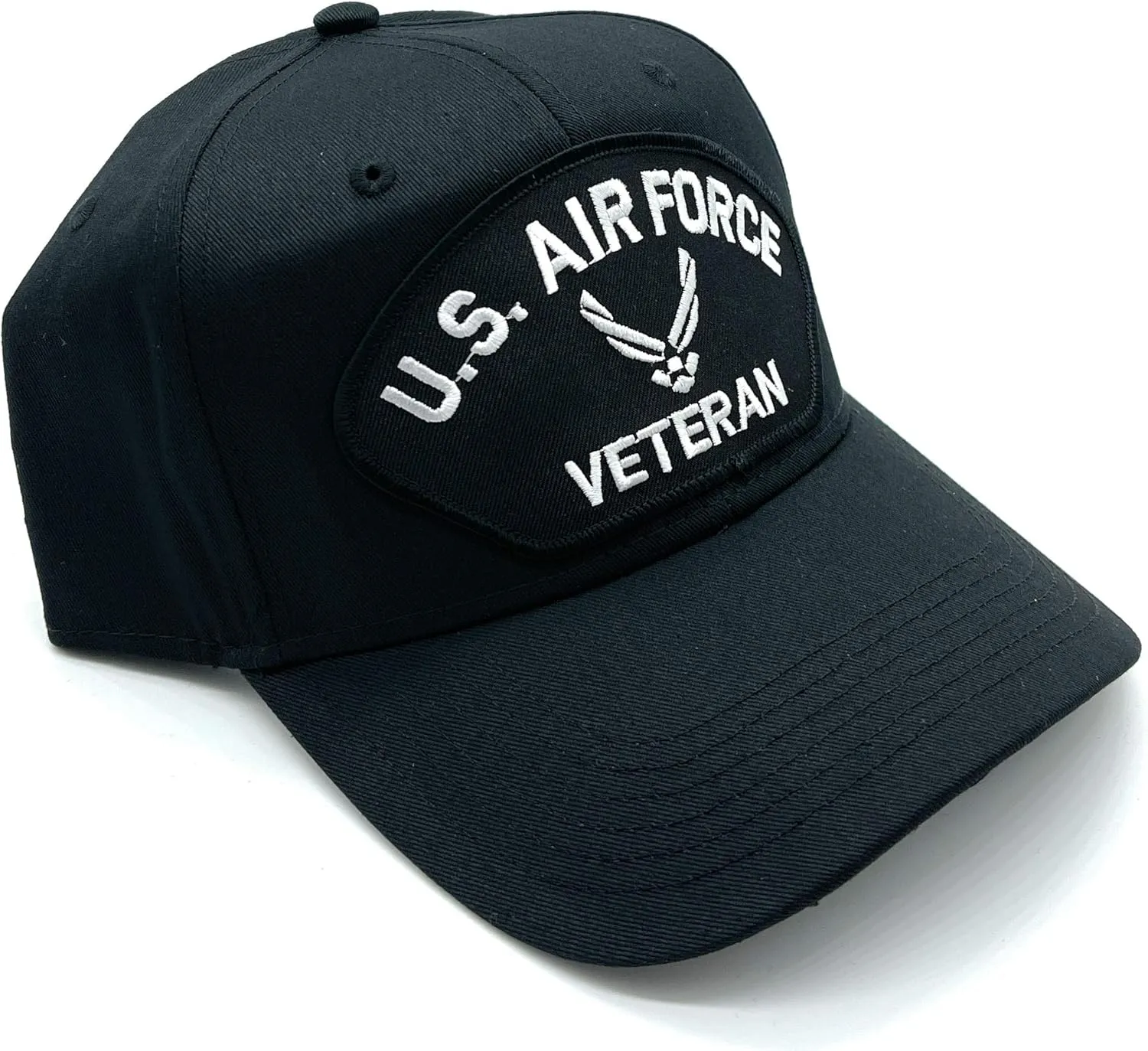 US Air Force Veteran Silver Patch Adjustable Baseball Cap