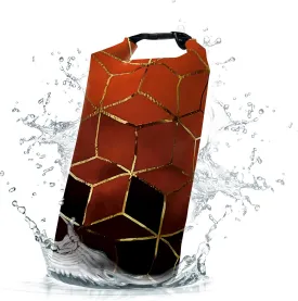 Waterproof Dry Bag,Roll Top Geometric Ombre Small Waterproof Backpack 5L/10L/20L Floating and Lightweight Bags for Kayaking, Boating, Fishing, Swimming and Camping